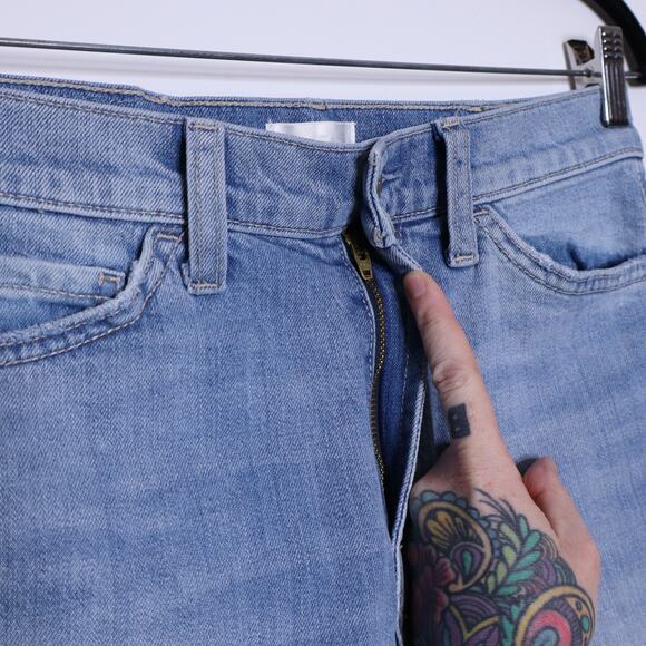 7 FOR ALL MANKIND Beauty Denim Easy Boot Light Wash Blue High Rise Women's 27 - Picture 5 of 15